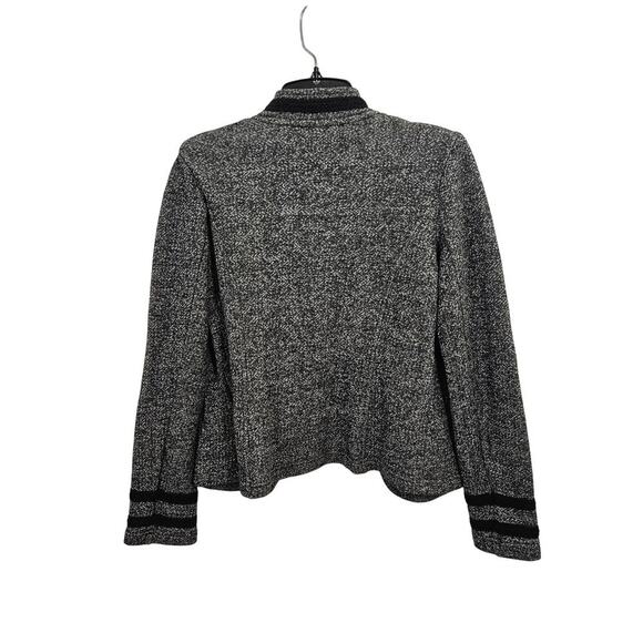 Tommy Hilfiger Womens Classic Open Front Band Jacket Gray Size Small - Picture 2 of 7